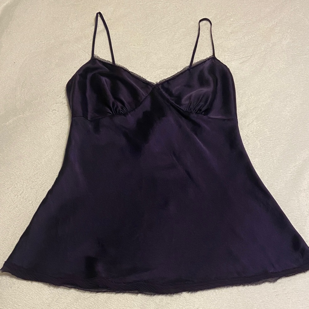 Gorgeous Vintage Express Jewel Tone Purple Silk Camisole